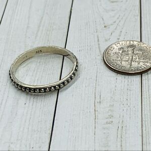 Shube Dakota West Sterling Silver Beaded Band Ring‎